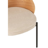 Chaise Lone J-Line en bois et métal vue de dessus