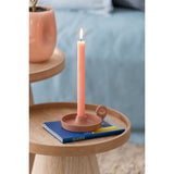 Bougie de table J-Line Terracotta rose, élégante et raffinée.