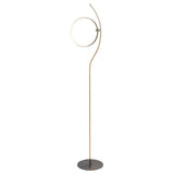 LED LED Lampe debout "Ligne de boucle" de 150 cm de haut, avec une bande LED intégrée, en métal et en plastique