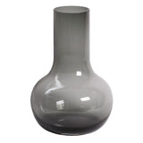 Vase sphérique en verre gris mat