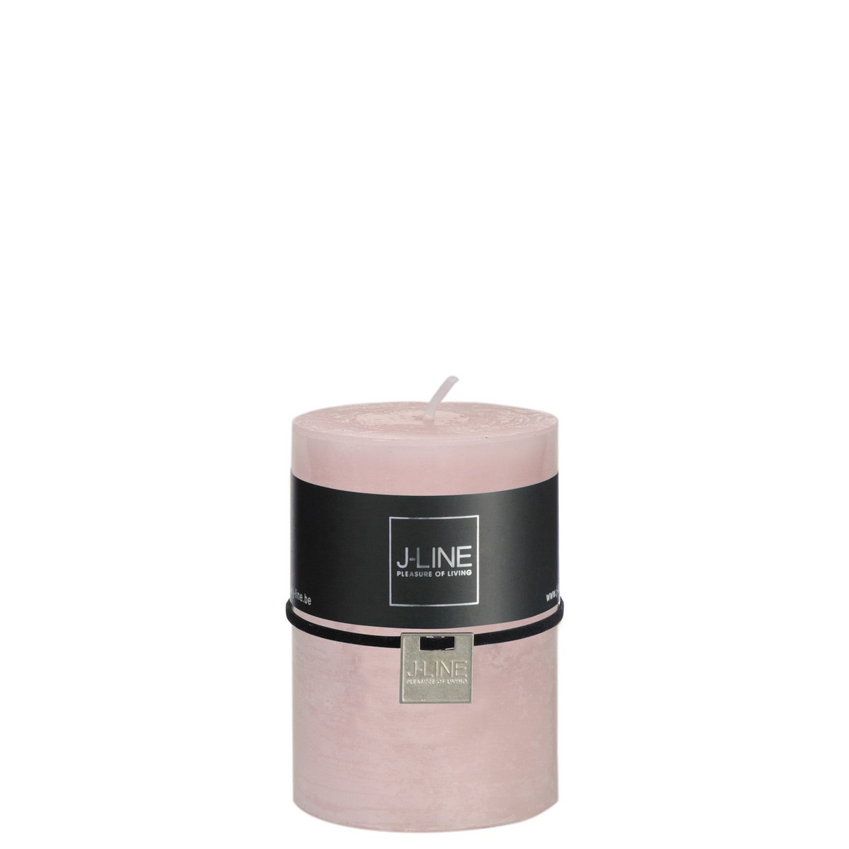 Bougie cylindrique rose poudré J-Line, élégante et raffinée, idéale pour décoration intérieure