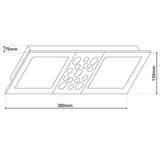 Plafonnier LED "Coire" l:30cm