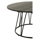 Détail de la table J-Line Zoa, finition en métal noir, ambiance chic.