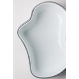 Bol en verre blanc de la collection CORAL avec fond neutre