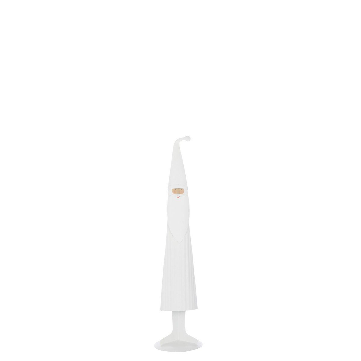 Figurine J-Line Père Noël Moderne en métal blanc - vue latérale