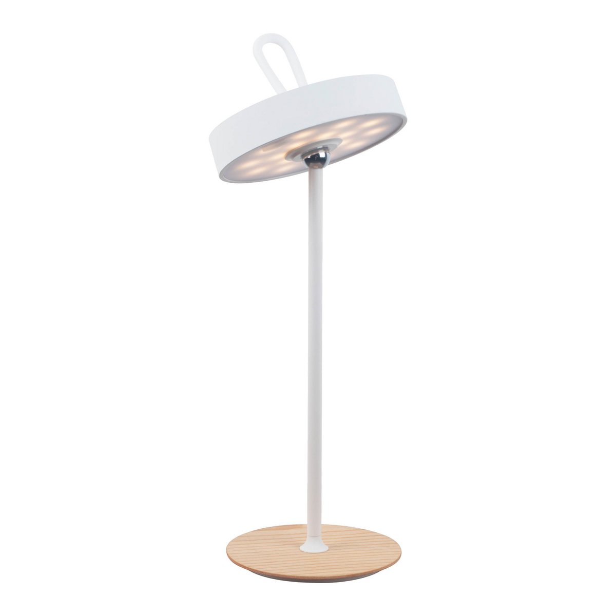 Lampe de table LED magnétique Näve Leuchten, design élégant en blanc