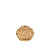 Vase Wicker J-Line en rotin naturel, diamètre 25,5 cm, style bohème