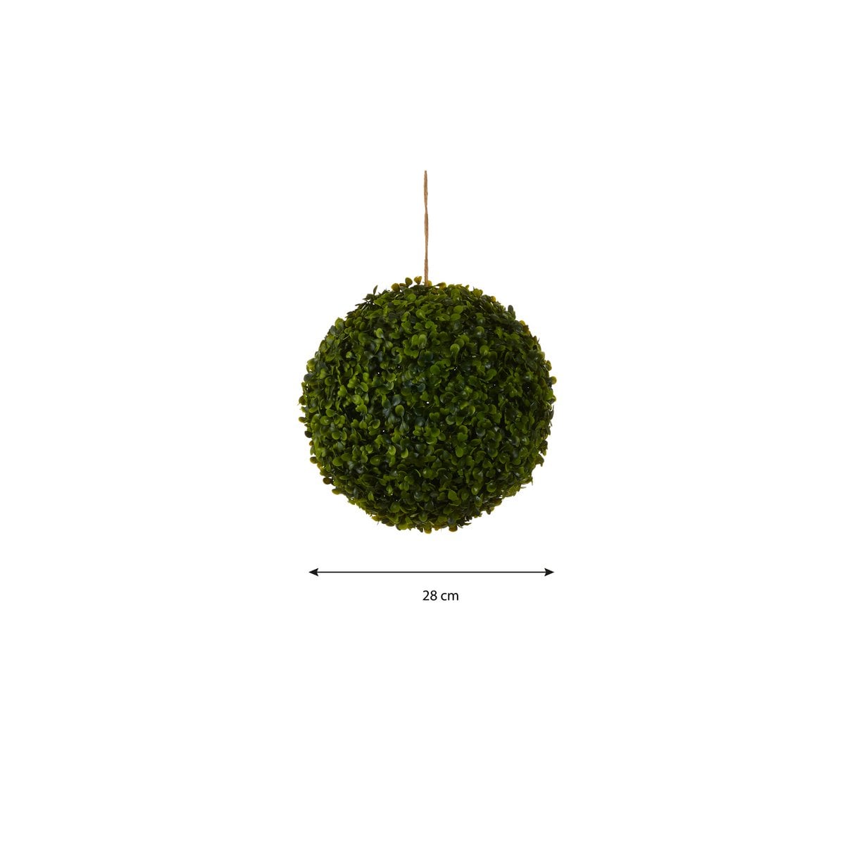 Boule de buis artificielle verte - détail des feuilles