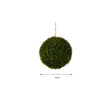 Boule de buis artificielle verte - détail des feuilles
