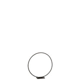 Bague décorative J-Line en métal noir sur pied, vue de face