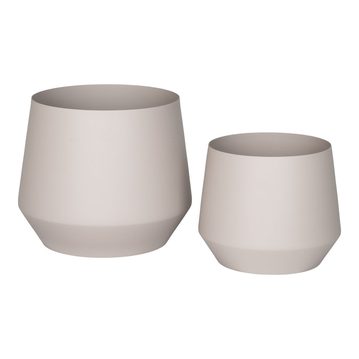 Trofa Flower Pot - Pot de fleurs en acier sable avec deux tailles différentes