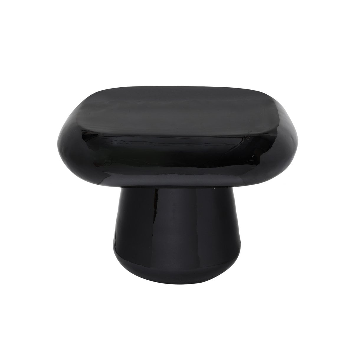 Table d'Appoint Roca de Leitmotiv avec finition noire et design arrondi