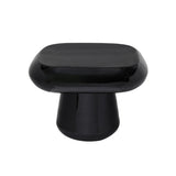 Table d'Appoint Roca de Leitmotiv avec finition noire et design arrondi