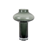 Vase Asombroso en verre gris avec design fluide et élégant