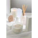 Bougie J-Line Fleur Blanche sur étagère décorative