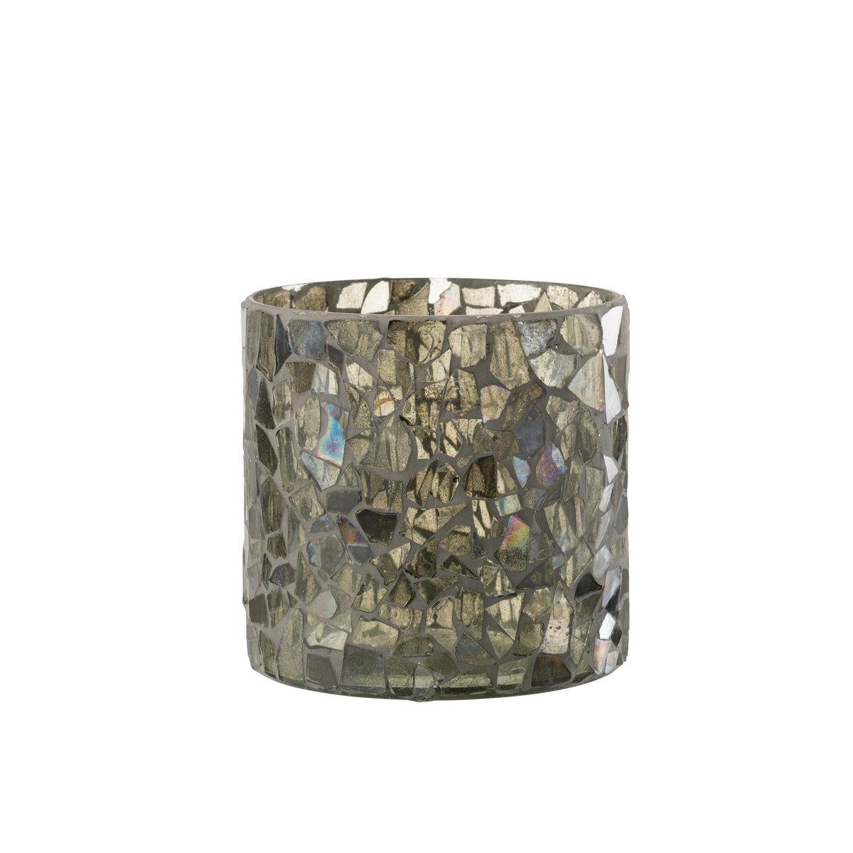 Lanterne Mosaic J-Line sur une table en bois, mise en scène