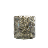 Lanterne Mosaic J-Line sur une table en bois, mise en scène