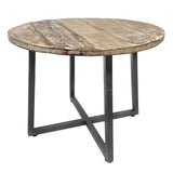 Table basse ronde 60 cm table de salon table d'appoint Cannes structure métal noir blanc argent antique