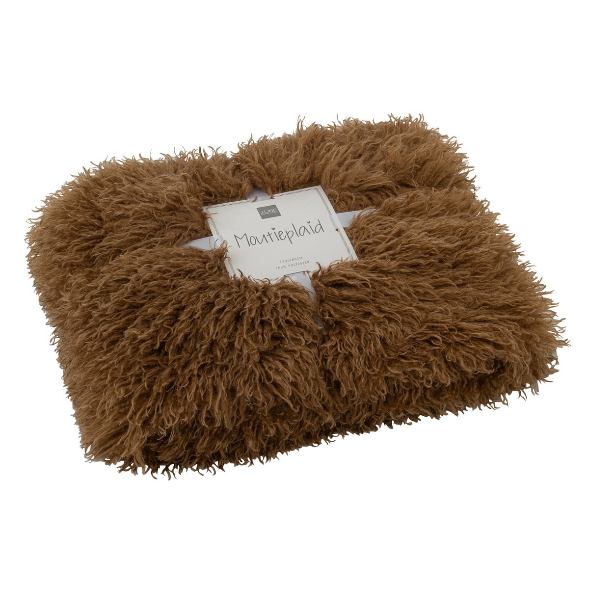 Ambiance chaleureuse avec la couverture J-Line Moutie dans un intérieur