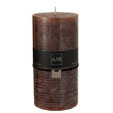Bougie cylindrique XXL marron J-Line, élégance et décoration intérieure