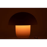 Détail de la lampe J-Line en métal taupe, élégance raffinée