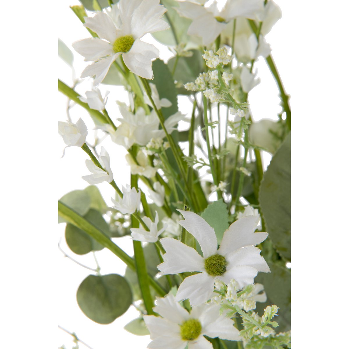 Détail des fleurs blanches du bouquet J-Line