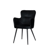 Fauteuil à oreilles noir (Lot de 2)