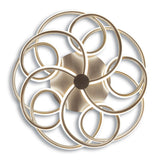 Plafond LED "Rizado" Ø: 57 cm en métal en nickel et plastique satiné, avec des LED fermement intégrées, l'éclairage pour les salons et le bureau.