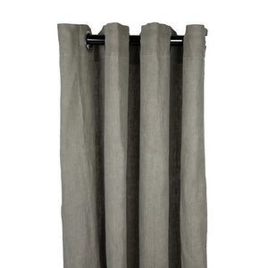 Rideau en lin vintage Denise gris olive