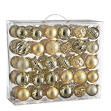 Kerstballen set Boules incassables Champagne