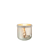 Lanterne J-Line Diamond en verre argenté, vue de côté