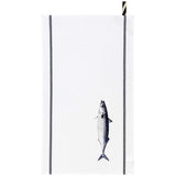 Torchon Maquereau Bright Blue Blanc 50 x 70