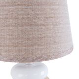 Lampe de table en céramique "Stoney", lampe de table en céramique en marron, avec douille E14, lampe de table pour salle à manger, salon, couloir ou bureau, ou comme lampe de chevet, 31 cm de haut