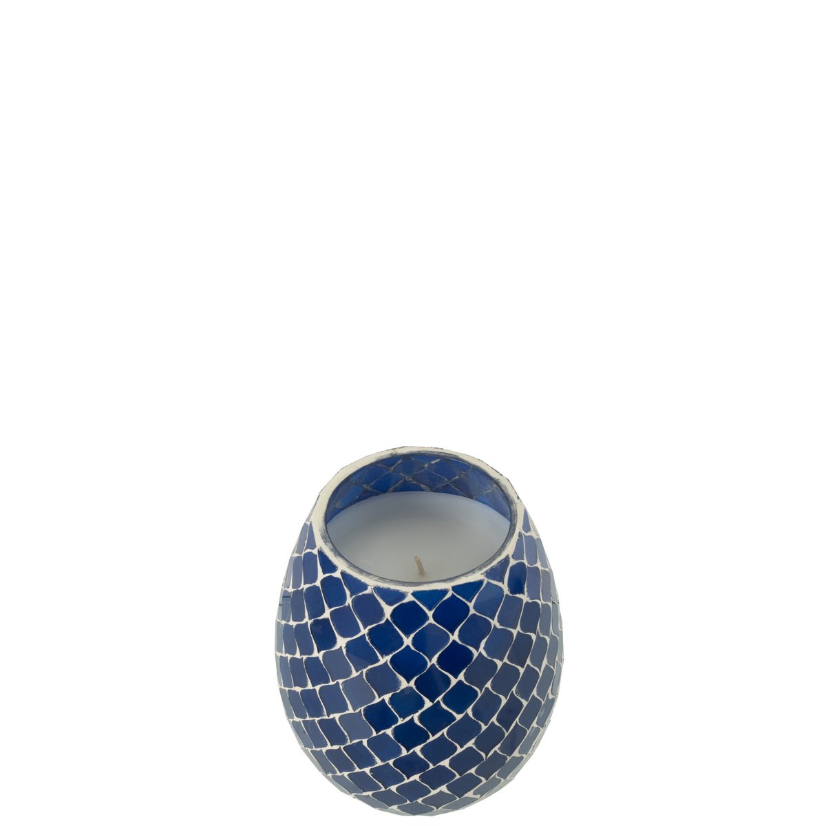 Détail de la bougie J-Line Mia Mosaic mettant en valeur son design moderne