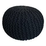 Pouf Ø 55 h 37 h 37 tabouret de tricot siège de planche de sol de pouf durable