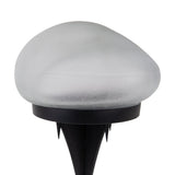 Les brochettes "Guri" 14 x 12 cm, 8,5 cm de haut, plastique noir, verre lourd, transparent, LED intégrée, blanc chaud