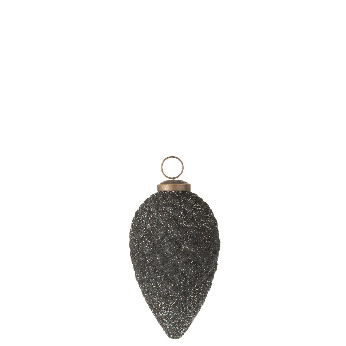 Pendentif de Noël Glitter J-Line en verre mauve en forme de pomme de pin