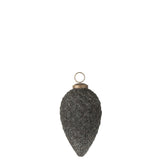 Pendentif de Noël Glitter J-Line en verre mauve en forme de pomme de pin