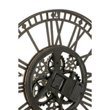 Vue latérale de l'horloge J-Line en métal doré, montrant la profondeur