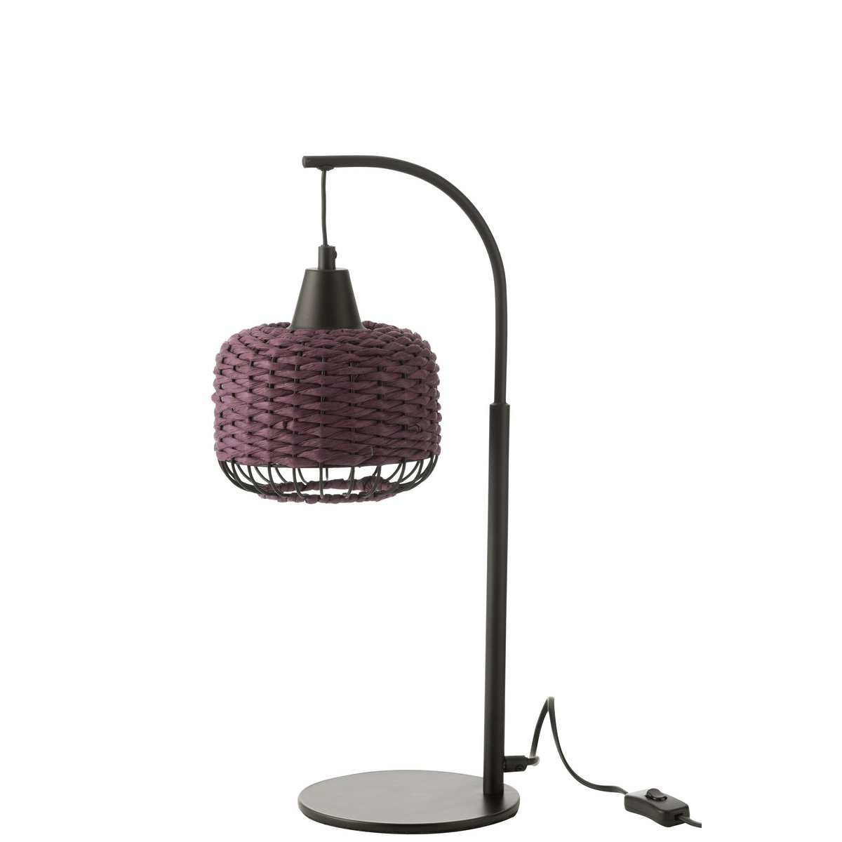 Détail de la lanterne J-Line, métal violet, idéale pour extérieur et intérieur