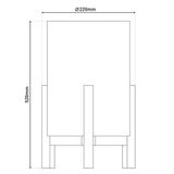 Lampe de table "Matilda" lampe de table classique avec apparence naturelle à travers le bois et l'écran de tissu, socket E27, 52 cm de haut