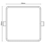 Lampe encastrée LED L / B: 15,5 cm "SUMA" dimmable "