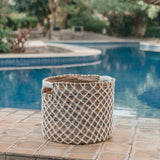 Panier de rangement PURA | Panier de plantes | Panier à linge (blanc) en fibre de banane (3 tailles)