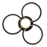 Le plafond LED "CIMO" en métal noir et en plastique, Ø Env.