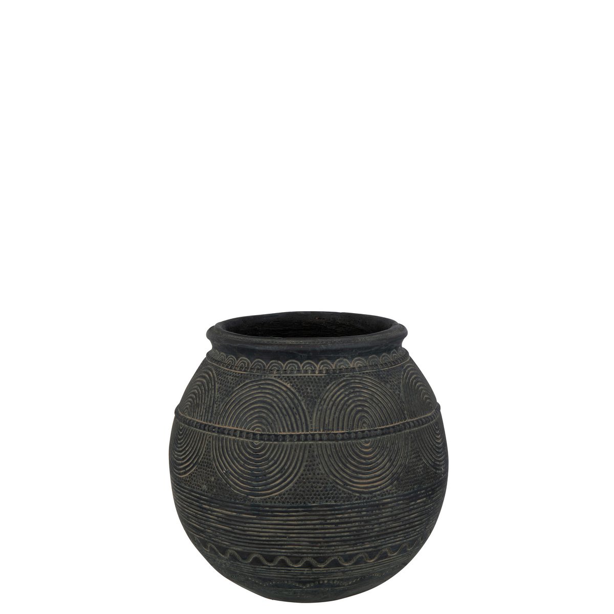 Vase Kruik Circle J-Line dans un décor moderne, avec des fleurs.