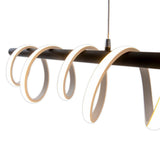 La lampe à pensionnaire LED "Belleza", lampe à pendule en métal moderne en noir et blanc, avec des LED fermement construites, environ 100 cm de long, l'éclairage idéal pour le salon, la salle à manger ou la cuisine.