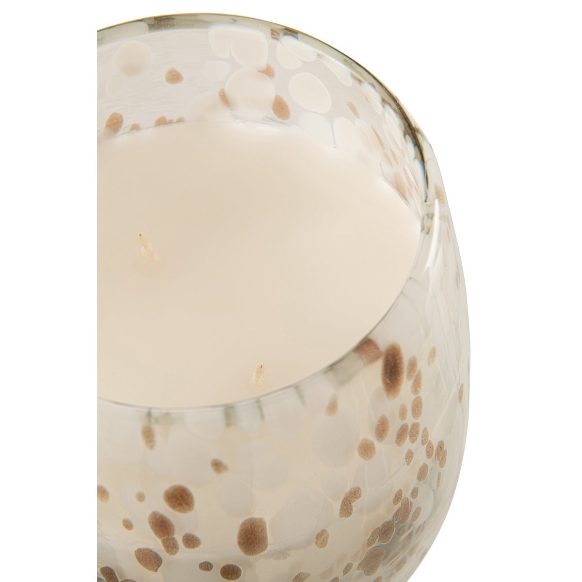 Bougie parfumée J-Line Mia dans un verre blanc élégant