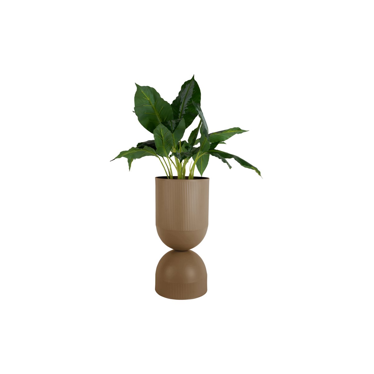 Pot de fleurs Tonar avec plante, mise en scène dans un salon moderne