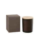 Bougie parfumée J-Line Vanille Gourmande, marron, vue de face
