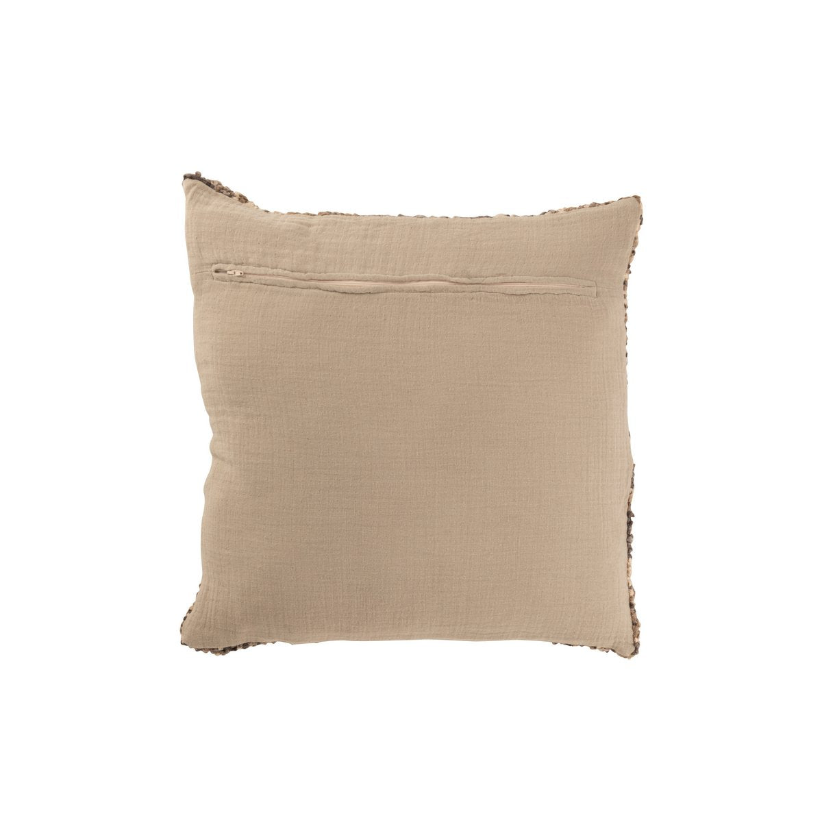 Détail du coussin Tweed J-Line en coton naturel